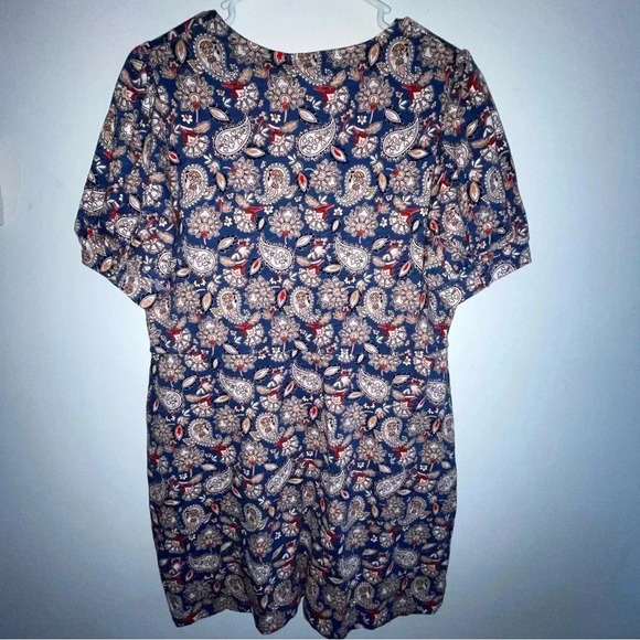 Boden Women’s V-Neck Jersey Mini Dress Vintage Paisley Size 12P NWT - Picture 3 of 7